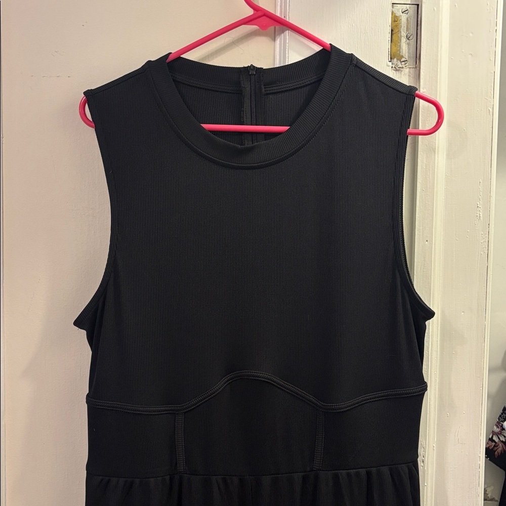 Cider Solid Sleeveless Wide Leg Jumpsuit